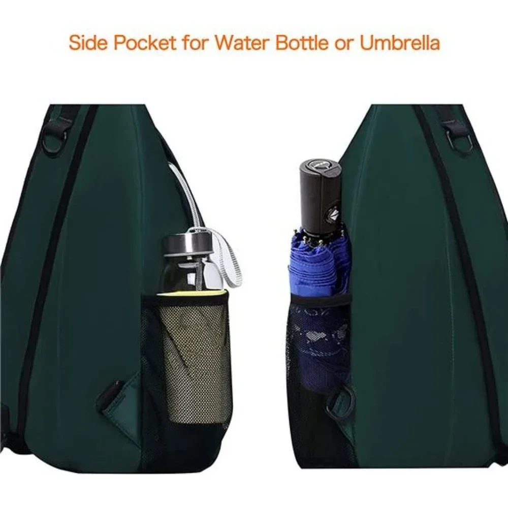 Multipurpose Crossbody Shoulder Bag Travel Hiking Daypack, Peacock Green